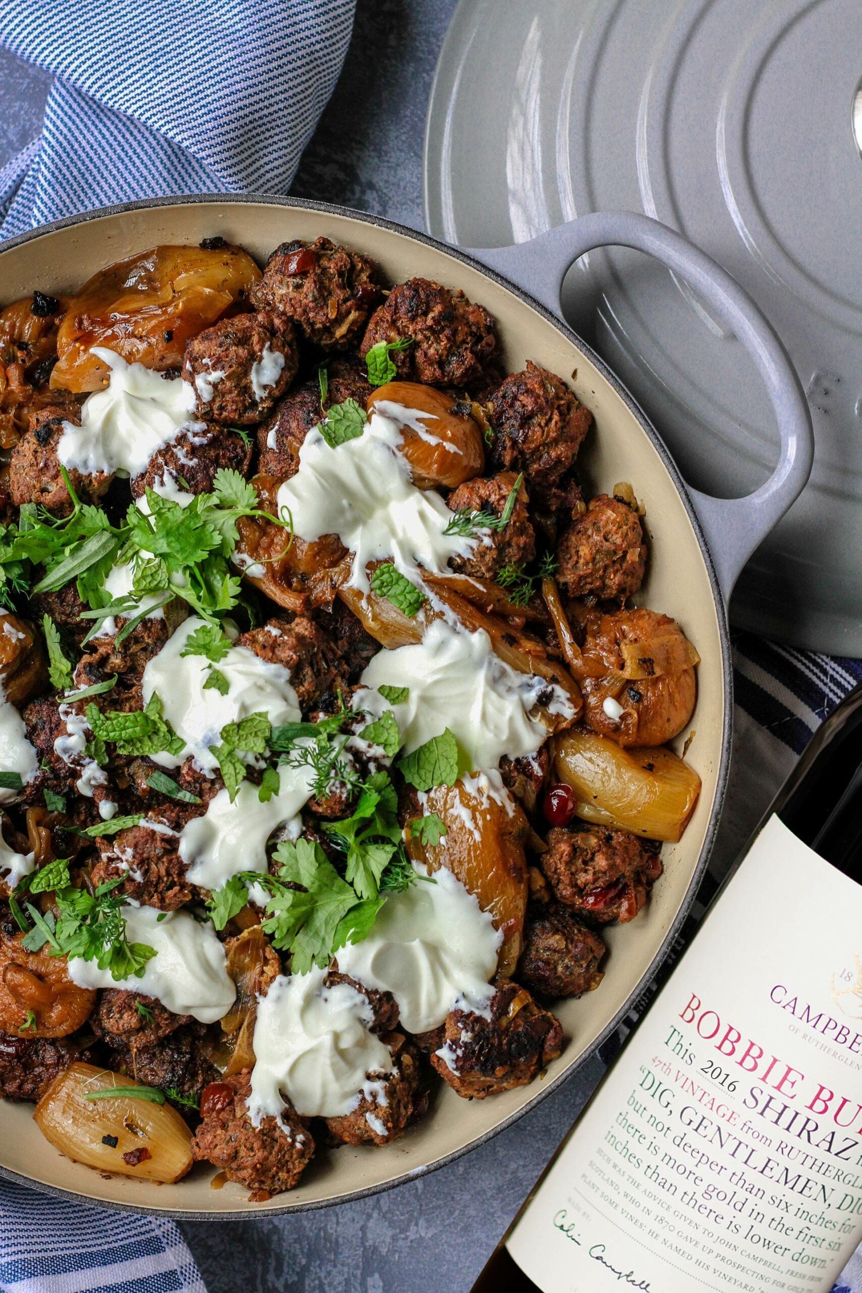 Middle Eastern Spiced Meatballs and Roasted Pumpkin