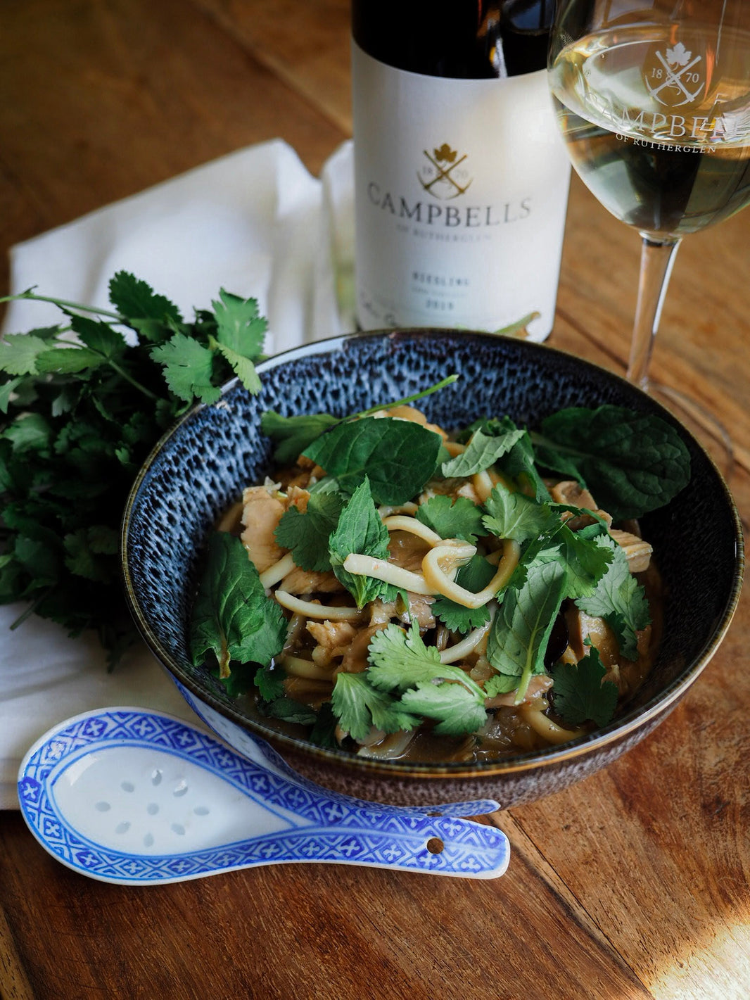 Chicken and Shiitake Mushroom Udon Noodle Soup