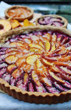 Roasted Stone Fruits & Frangipani Tart